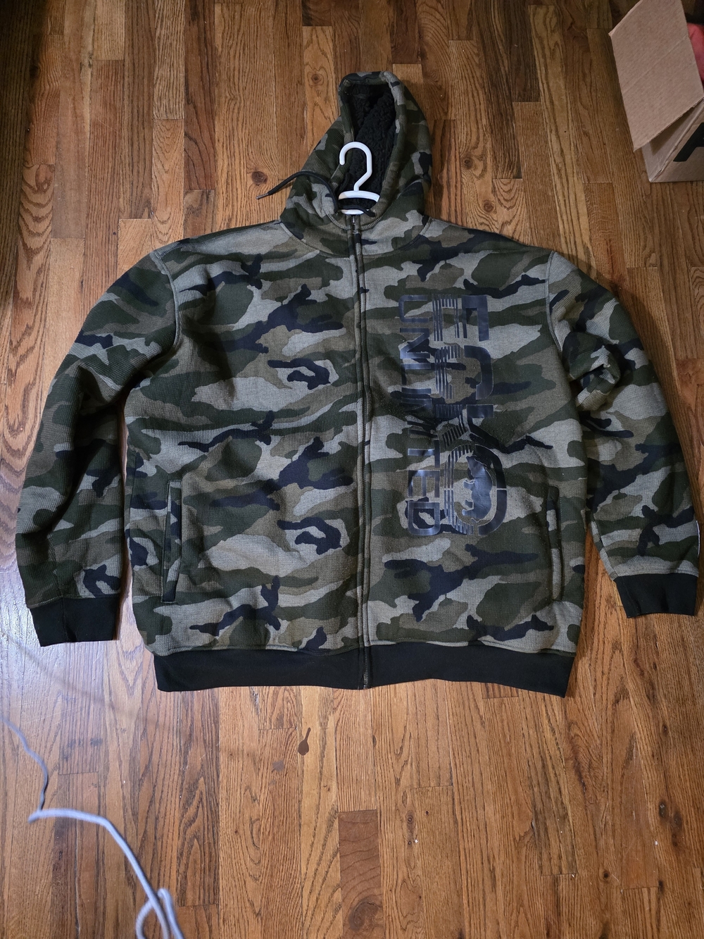 Ecko Unlimited Green Camo Full-Zip Hoodie Jacket